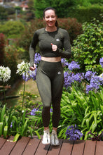 Load image into Gallery viewer, Catspeed Style Women Green "5 piece" Yoga Set Fitness Apparel