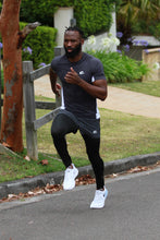 Load image into Gallery viewer, Catspeed Style Men Grey T-Shirt and Shorts w/Tights attached Fitness Apparel