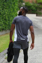 Load image into Gallery viewer, Catspeed Style Men Grey T-Shirt and Shorts w/Tights attached Fitness Apparel