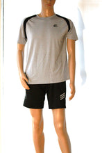 Load image into Gallery viewer, Catspeed Style Men Grey + Black DriFit Sports T-Shirt Fitness Apparel
