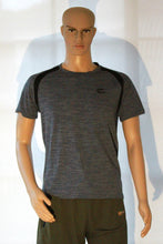 Load image into Gallery viewer, Catspeed Style Men Dark Grey + Black DriFit Sports T-Shirt Fitness Apparel
