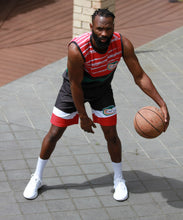 Load image into Gallery viewer, Catspeed Style Men Basketball Jersey + Shorts Red/Black/Green Sportswear
