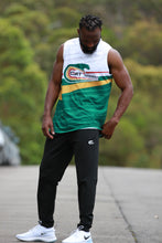 Load image into Gallery viewer, Catspeed Style Men White-Green Muscle Singlet Sportswear
