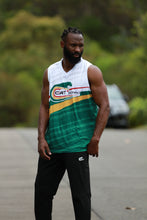 Load image into Gallery viewer, Catspeed Style Men White-Green Muscle Singlet Sportswear
