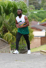 Load image into Gallery viewer, Catspeed Style Men White-Green Muscle Singlet Sportswear
