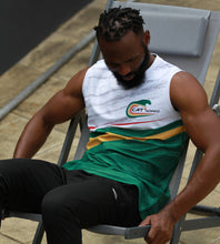 Load image into Gallery viewer, Catspeed Style Men White-Green Muscle Singlet Sportswear
