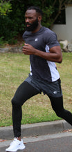 Load image into Gallery viewer, Catspeed Style Men Grey T-Shirt and Shorts w/Tights attached Fitness Apparel
