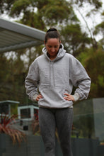 Load image into Gallery viewer, Catspeed Style Women Grey Emboss Hoodie &quot;Jumper&quot; Activewear
